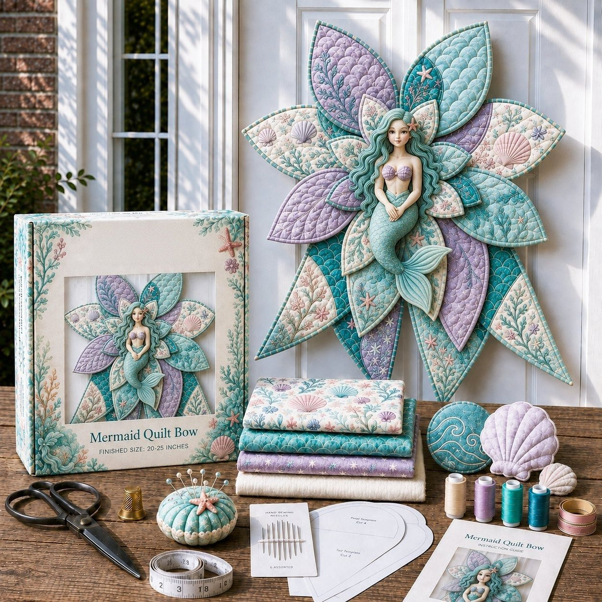 ⏳ Last Day 49% OFF – 🎀 Beginner-Friendly Oversized Quilted Bow Sewing Kit