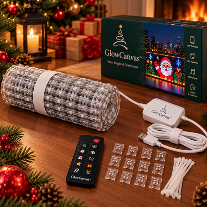 🎅💡GlowCanvas™ Smart Christmas Curtain Lights – App-Controlled DIY Animated LED Display