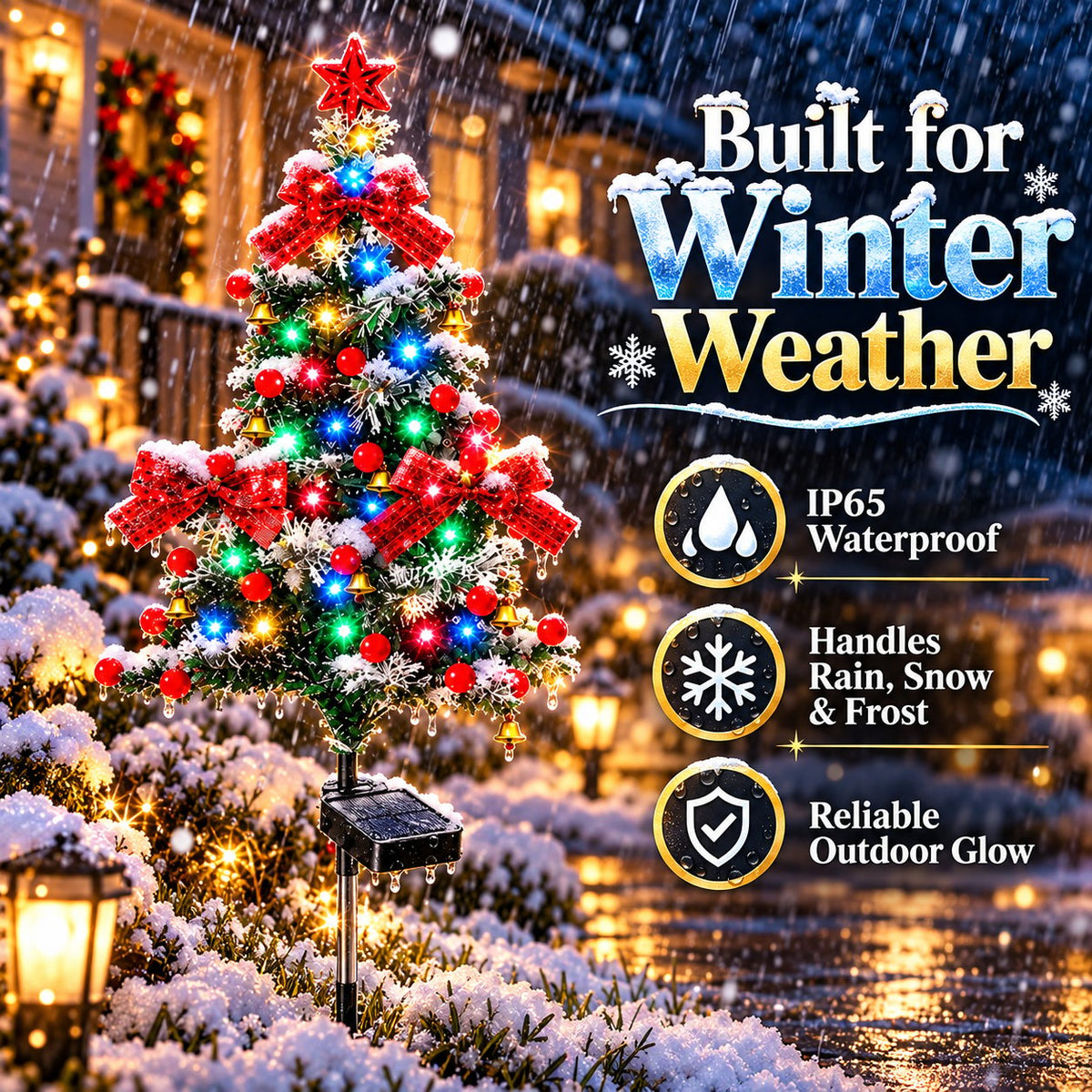 🔥 Solar Cedar Christmas Tree Lights| Festive Outdoor Holiday Decor