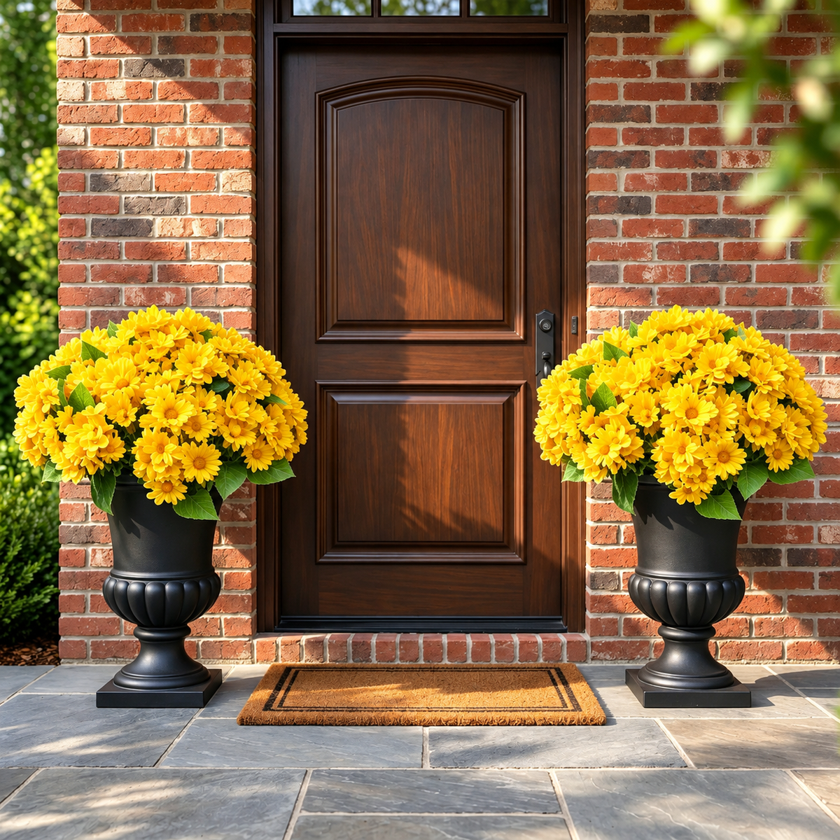 💥Last Day 50% OFF🌼- Artificial Outdoor Sunset Mums Flowers - UV resistant, Waterproof, Windproof