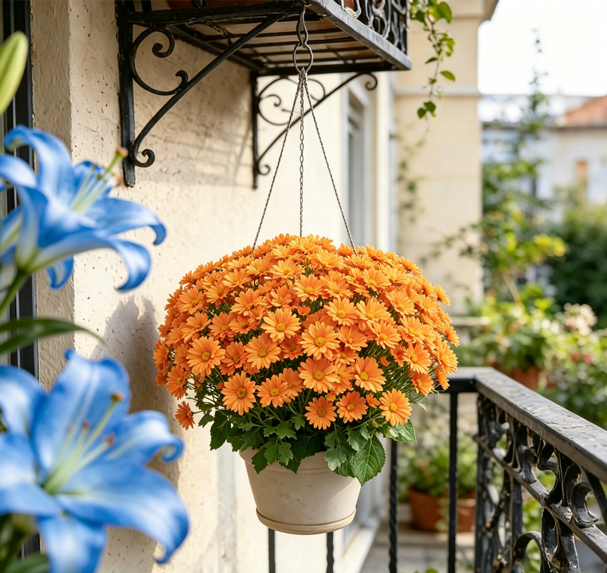 💥Last Day 50% OFF🌼- Artificial Outdoor Sunset Mums Flowers - UV resistant, Waterproof, Windproof