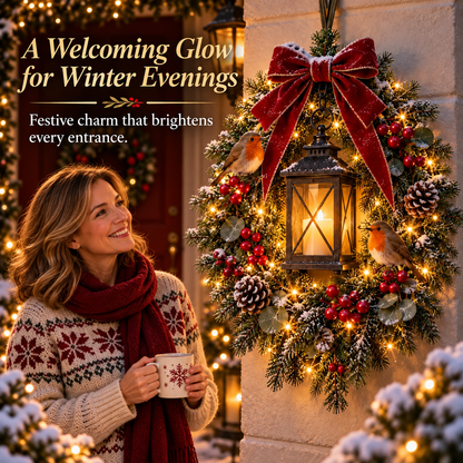🎄✨ Last Chance – 49% OFF! 🐦 A Robin Glow™ Lighted Christmas Wreath – Bring Holiday Magic to Your Door!