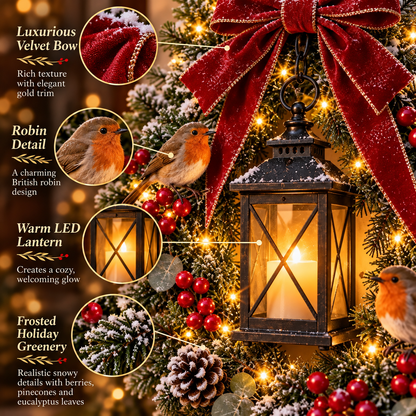 🎄✨ Last Chance – 49% OFF! 🐦 A Robin Glow™ Lighted Christmas Wreath – Bring Holiday Magic to Your Door!