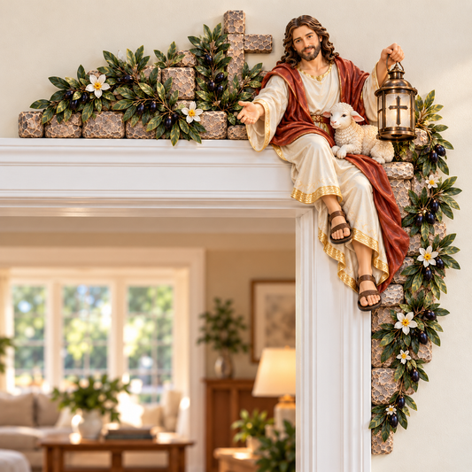 ⏰Limited Stock 50% OFF - ✝️✨ Jesus at the Doorway – Faith-Inspired Corner Decor Collection