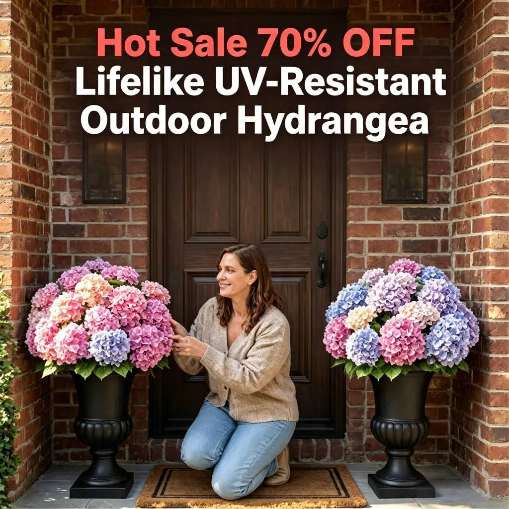 🔥LAST DAY 60% OFF 🔥Artificial Outdoor Hydrangea Flowers - UV Resistant, Waterproof, Fade-Proof – Lush Blooms That Last Forever