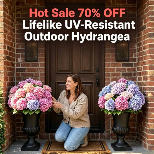 🔥LAST DAY 60% OFF 🔥Artificial Outdoor Hydrangea Flowers - UV Resistant, Waterproof, Fade-Proof – Lush Blooms That Last Forever