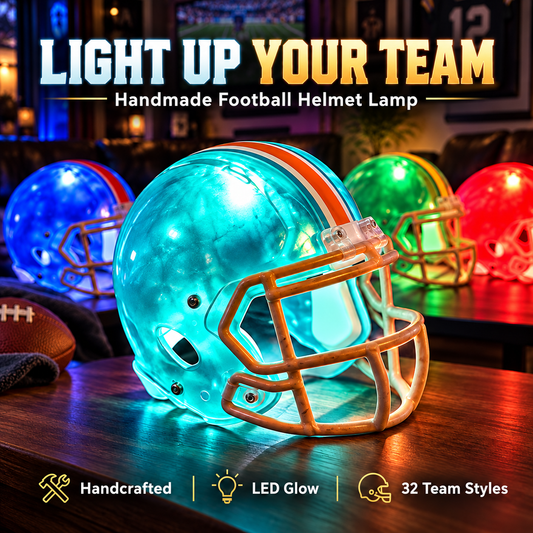 🏈 Handmade Football Helmet Lamp（ Includes a random selection of team stickers 32 teams）