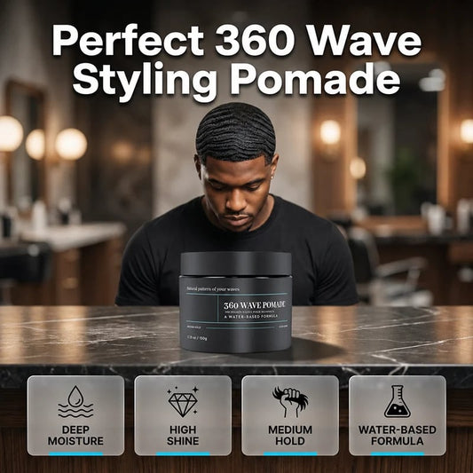 🔥HOT SALE🔥Wave Pomade Medium Hold Water Based High Shine Hair Wax
